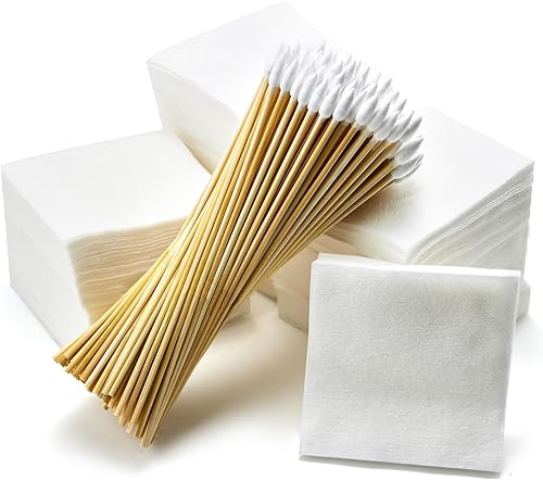 Gun Cleaning Supplies - Gun Cleaning Patches and Gun Cleaning Swabs, 6" Long Cotton Swabs, Lint Free Gun Cleaning Cloth Fit Most Caliber Firearms