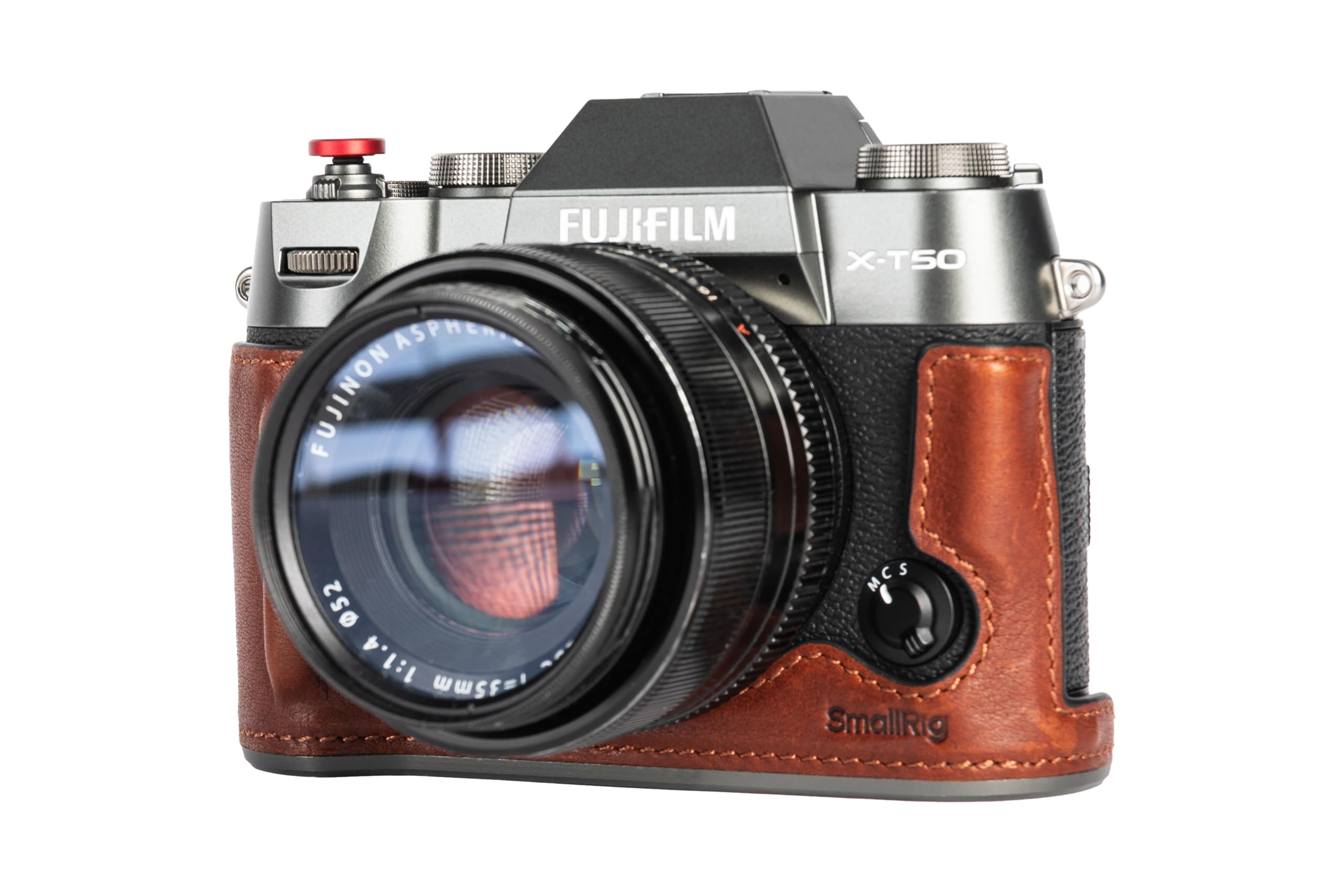 SmallRig Brown Leather Half Case Kit with Shoulder Strap, Retro Style Camera Case with Aluminum Alloy Frame for FUJIFILM X-T50, 4710-picture-24