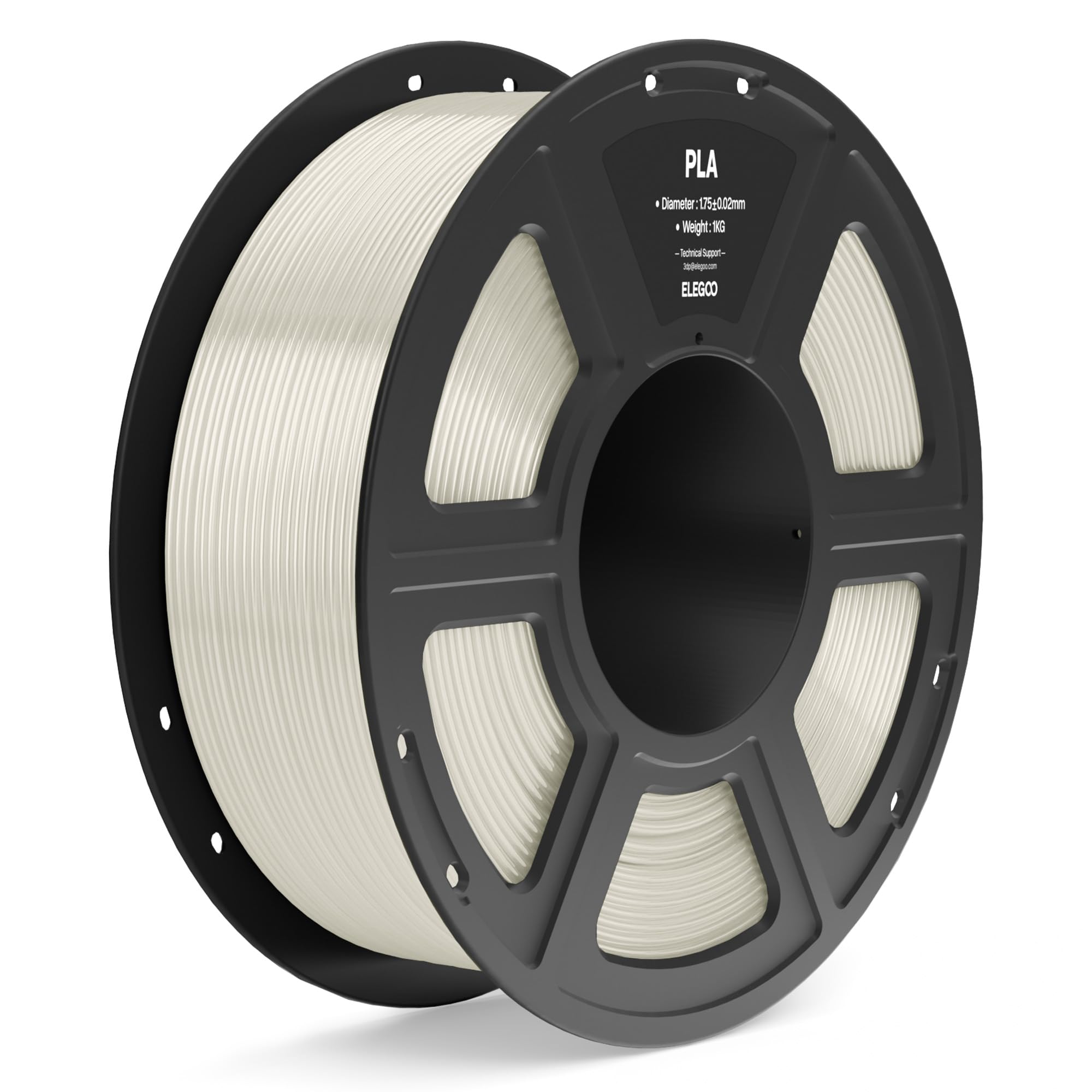 ELEGOO Filamento PLA 1,75mm Traslucido 1KG, Filamento per Stampante 3D, Precisione Dimensionale ±0,02mm, Bobina da 1kg (2,2lbs), Compatibile con la Maggior Parte delle Stampanti 3D
