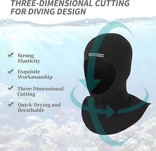 Miniatura 10 de LIXUFRHK Traje de neopreno para buceo con capucha para hombres y mujeres buceo esnórquel kayak natación vela canoa surf deportes acuáticos