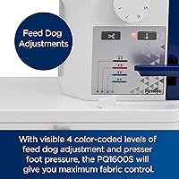 Vista 16 de Brother PQ1600S - Máquina de coser y acolchar de alta velocidad, color blanco