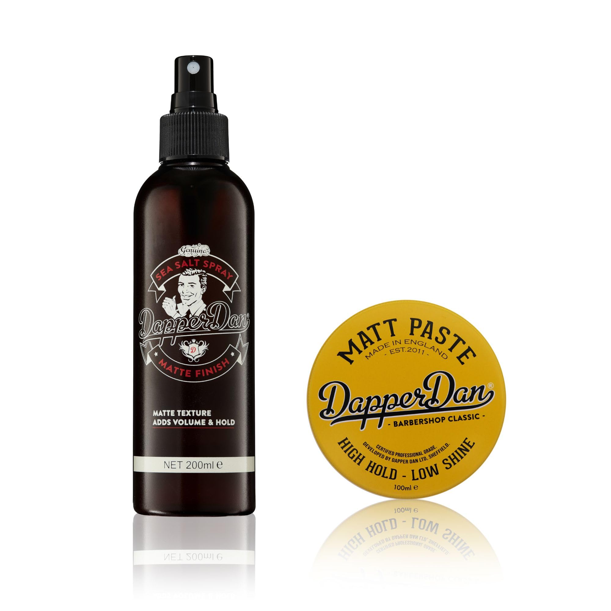 Dapper Dan Matt Paste High Hold Low Shine Paste for Men 1 x 100ml Sea Salt Spray for