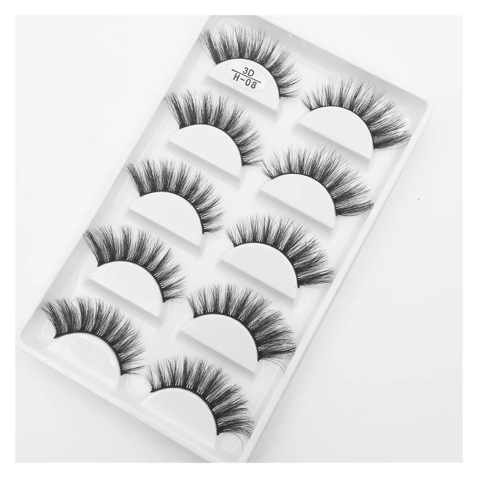 UAMOU 16 stylów 10/50 pudełek 3D rzęsy z norek naturalny krzyż sztuczne rzęsy długi niechlujny makijaż rzęsy Faux Cils Maquillaje Cheerfully (Color : 5Pairs H 16, Size : 100 Boxes 500Pairs)