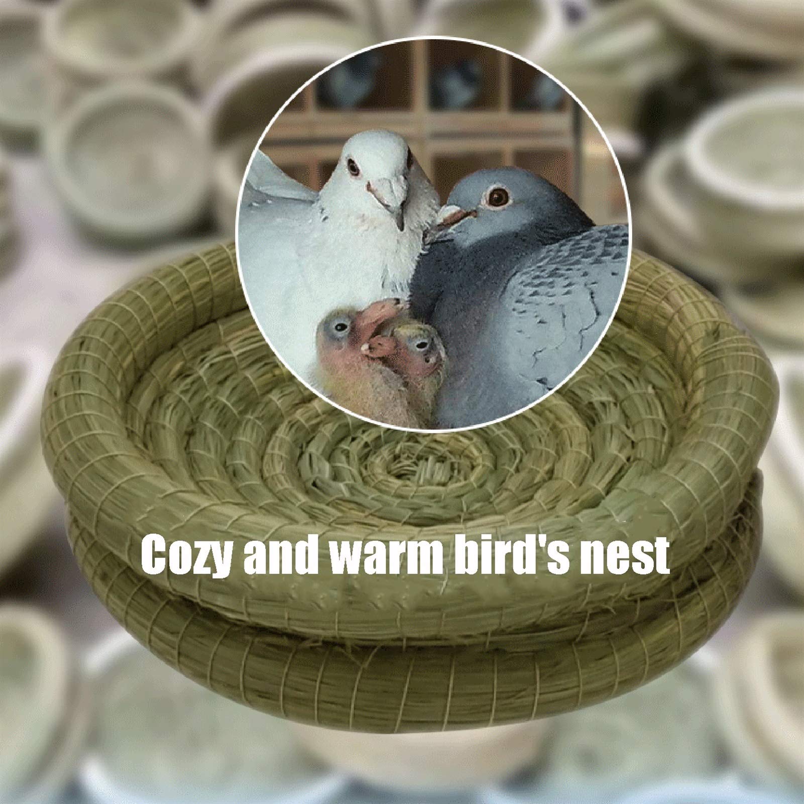 Nidi per Uccelli Giardino all'aperto Courtyard Bird's Nest Bird Pigeon Pigeon PAnrot Bird House, Casa per Uccelli Calda e Confortevole, 25x8 cm (Color : 1 Piece)