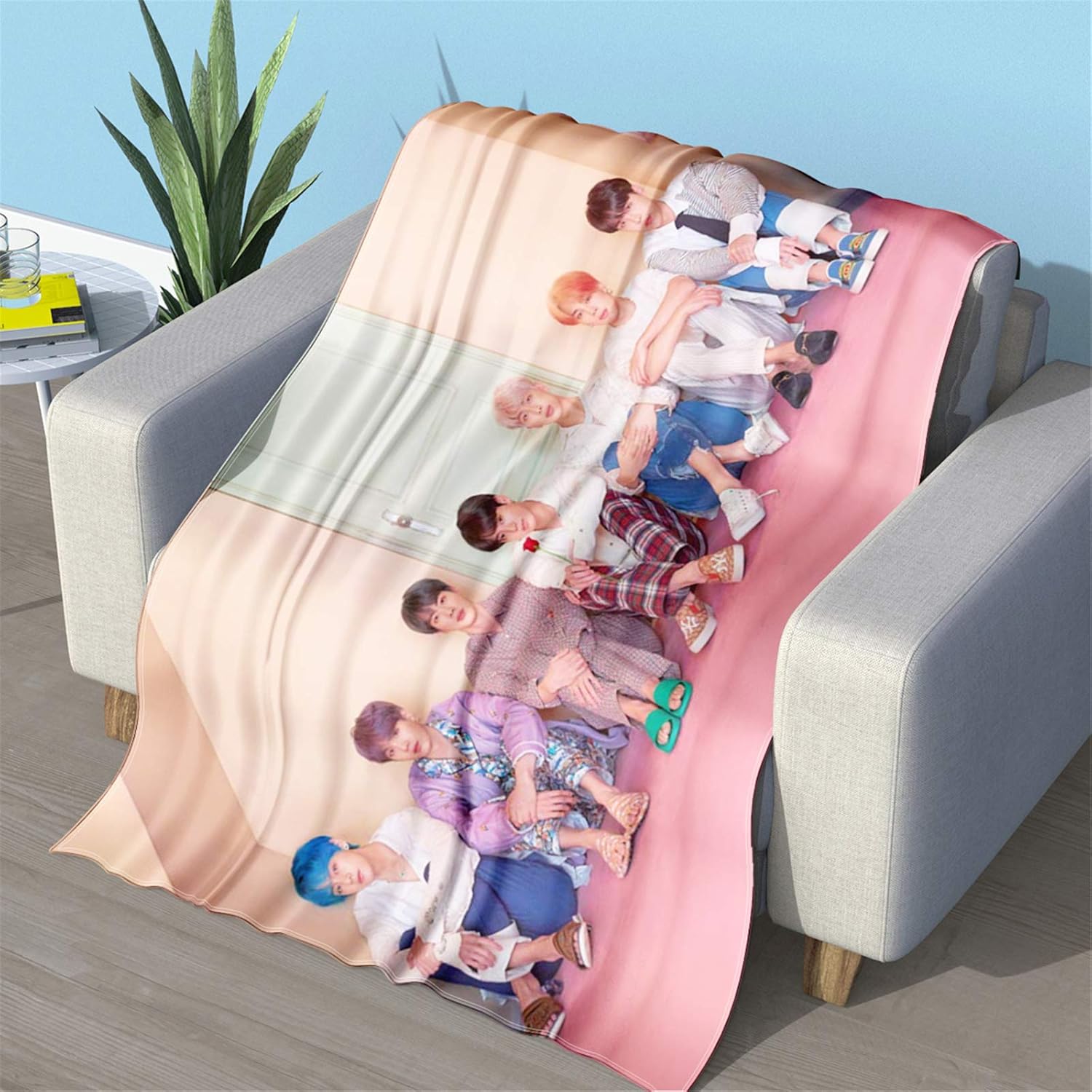 Amazon Com Flannel Blanket Map Of The Soul Super Cozy Throw Blanket Plush Blanket Suitable For All Season 40 X59 100x150cm Home Kitchen