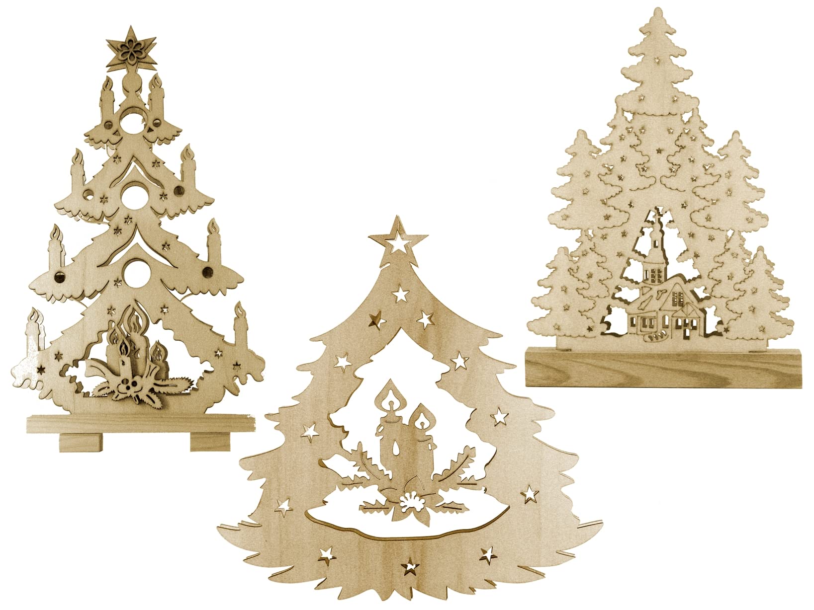 Home Decorazione Alberi di Natale, Legno, Legno