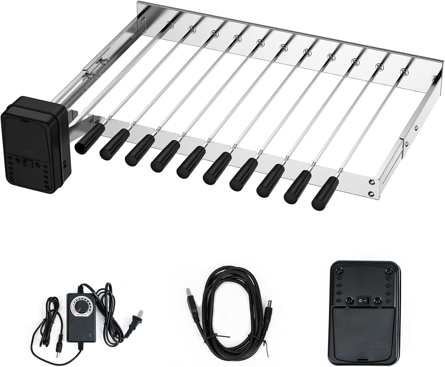 Skyflame Shish Kabob Skewers Set with Adjustable Speed