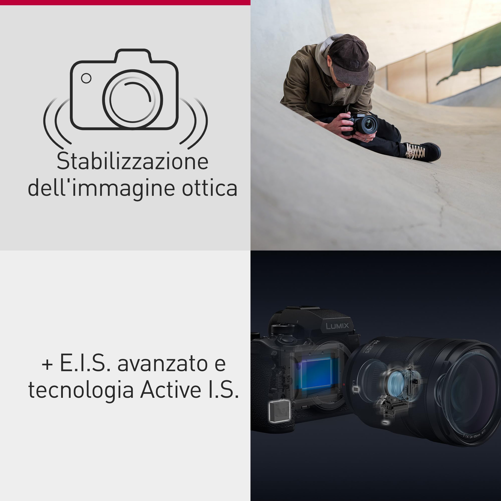 Panasonic LUMIX S1II Fotocamera Mirrorless Full Frame, Solo Corpo, 24MP, 4K 120p, 5.1K 60p Open Gate, ProRes RAW, AF di Fase Ibrido, Attacco a L, Nero