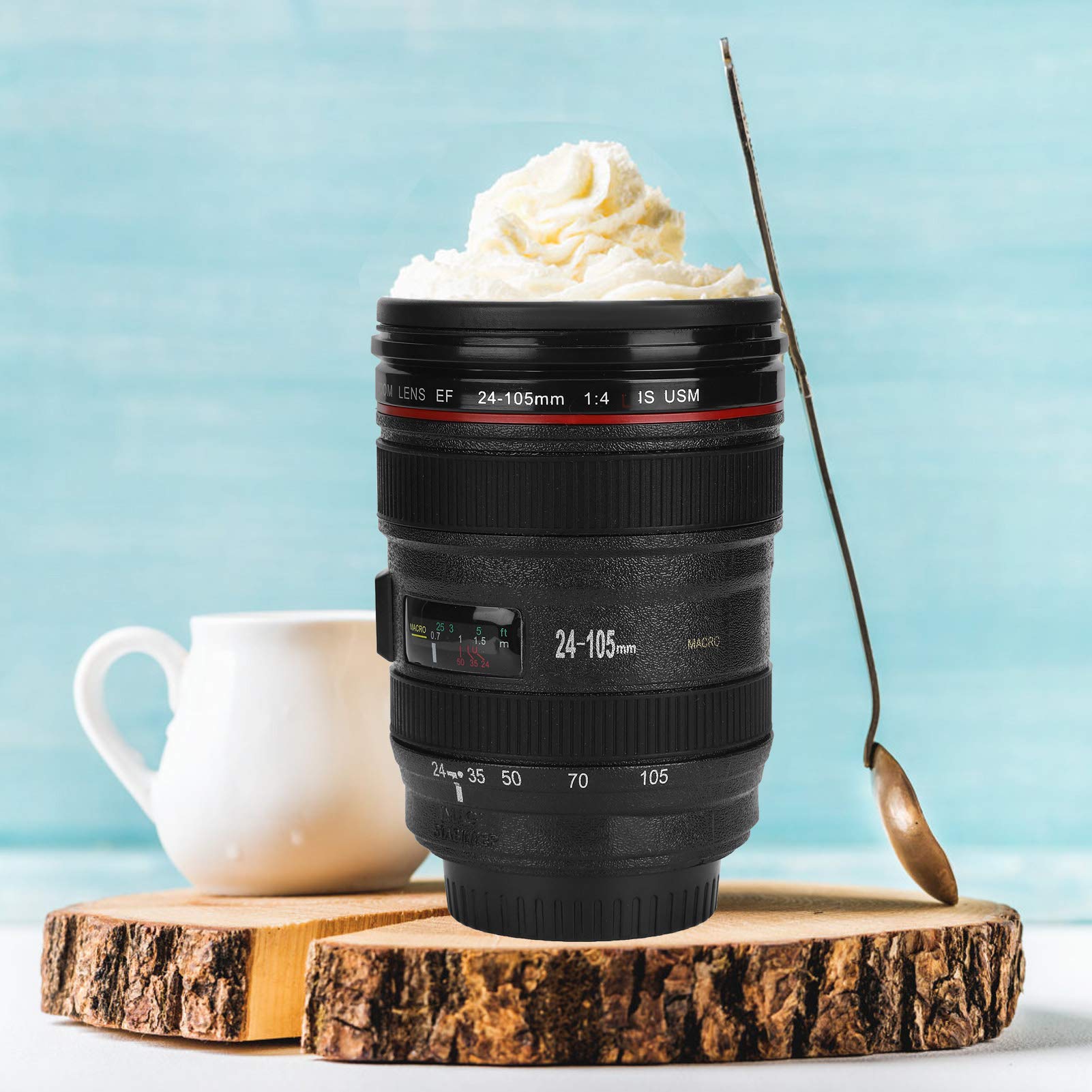 Camera Lens Coffee Mug,Simulation Camera Lens Mug Camera Mug Travel Coffee Cup Great Gifts for Photographers Friends - Image 4