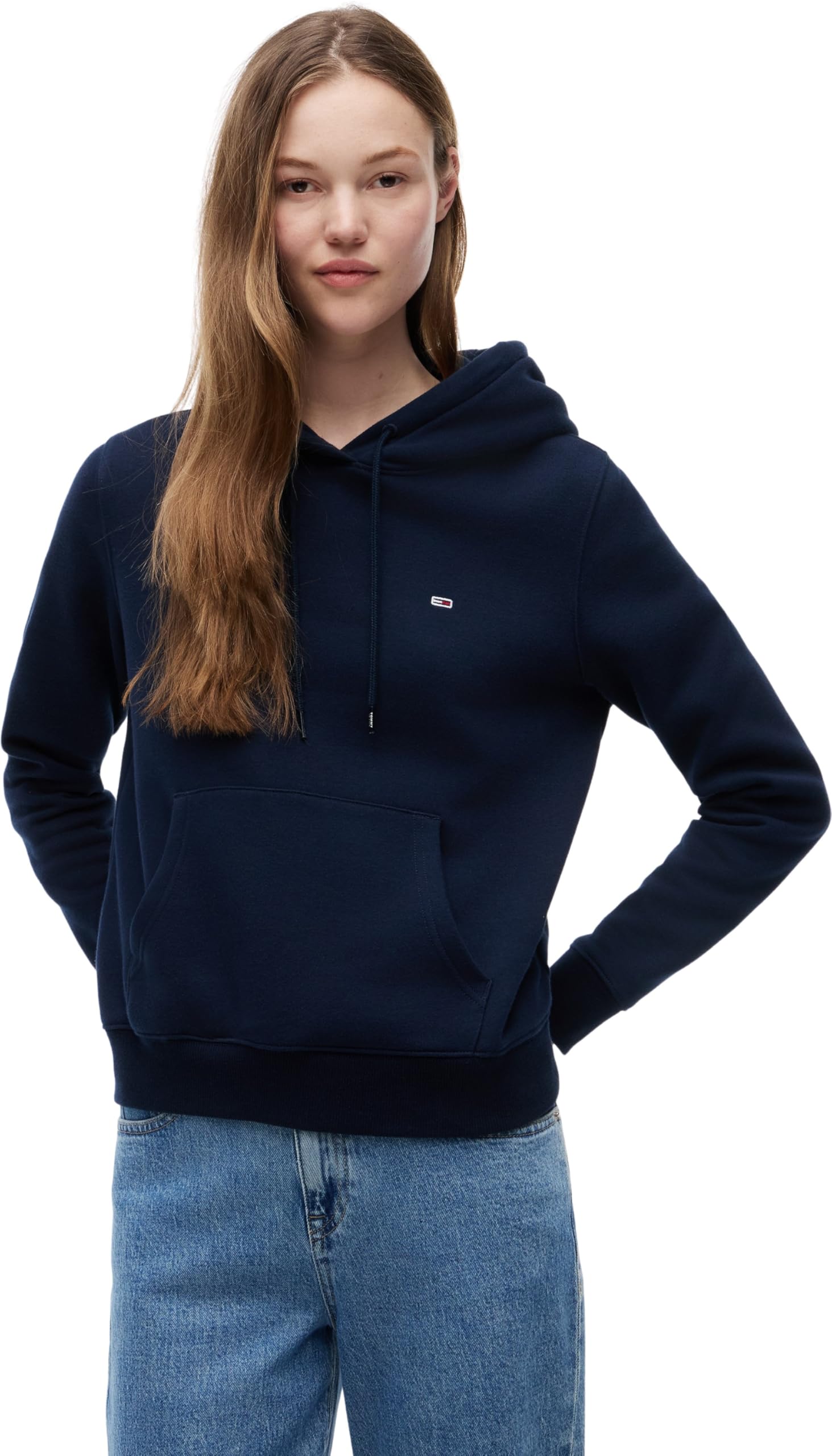 Tommy Jeans Flag Logo Hoodie - Navy