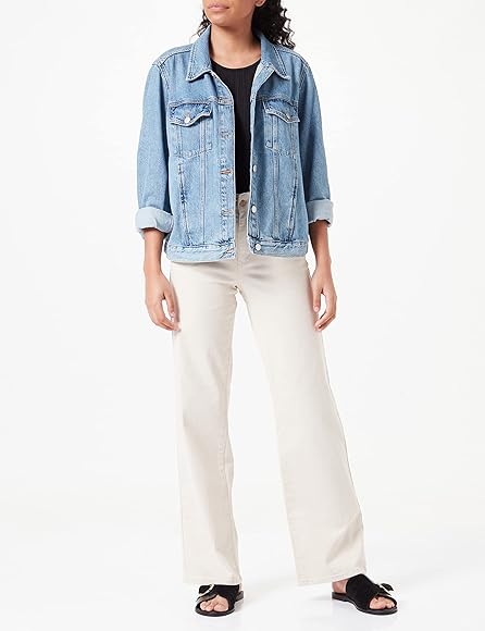 Object Female Wide Fit Jeans Twill, Sandshell : Amazon.de: Fashion 