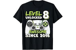 Excited for My Eight 8th Birthday Shirt for Boys