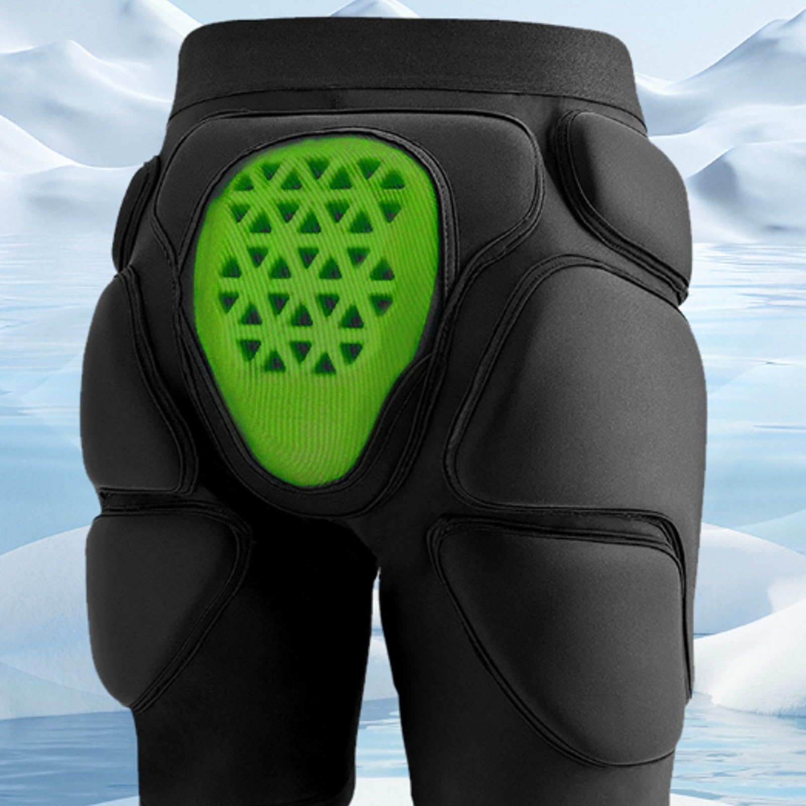 Baoblaze Pantaloncini erenti Protettivi in Poliestere Assorbente agli Urti Shorts Imbottiti con Pannello a Centrale Antiurto per Sportivi Invernali