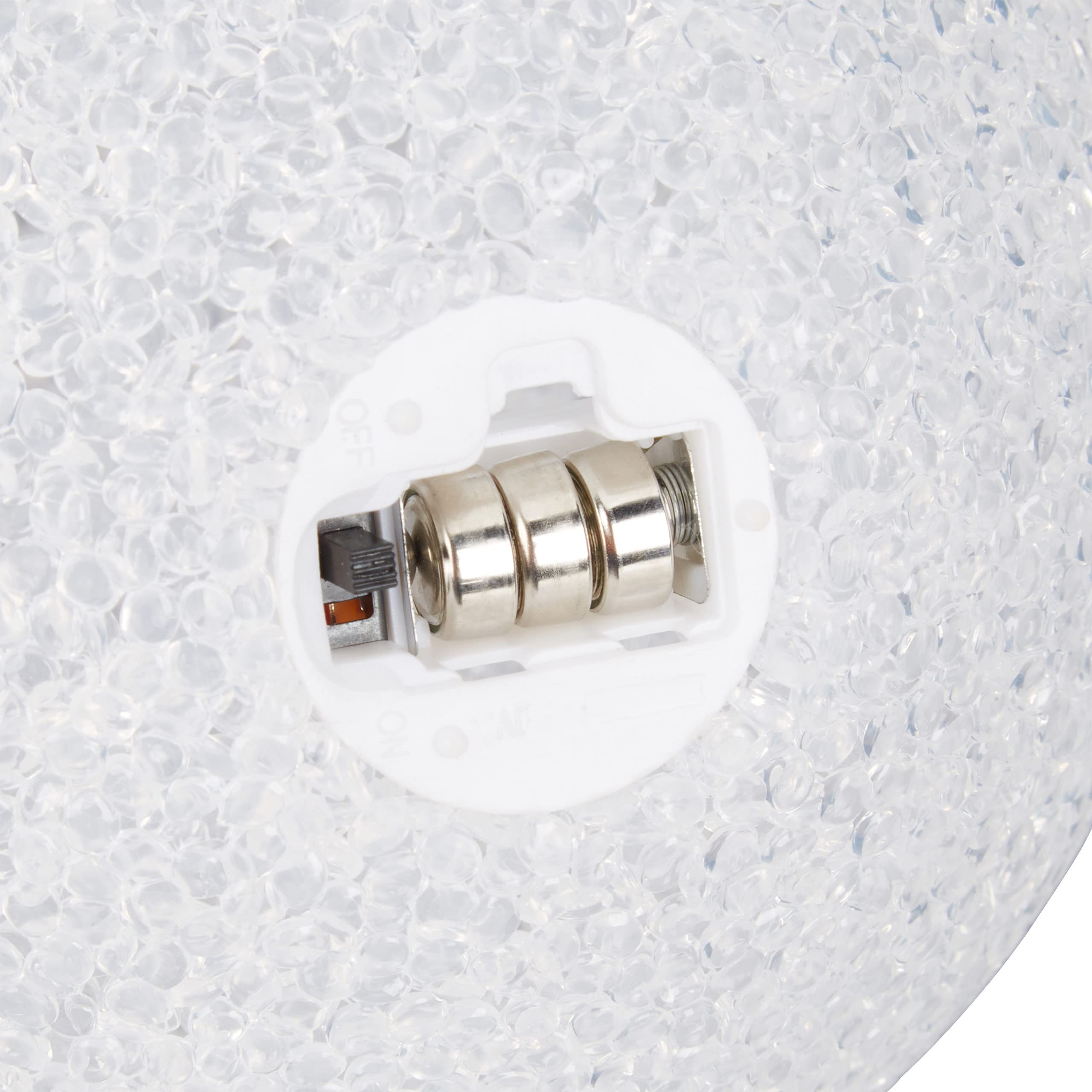 Relaxdays 10x Luci a LED, a Forma Sferica, con Cambio di Colore, a Batteria, senza Cavo, Ambienti Interni, Ø 15 cm, Bianco