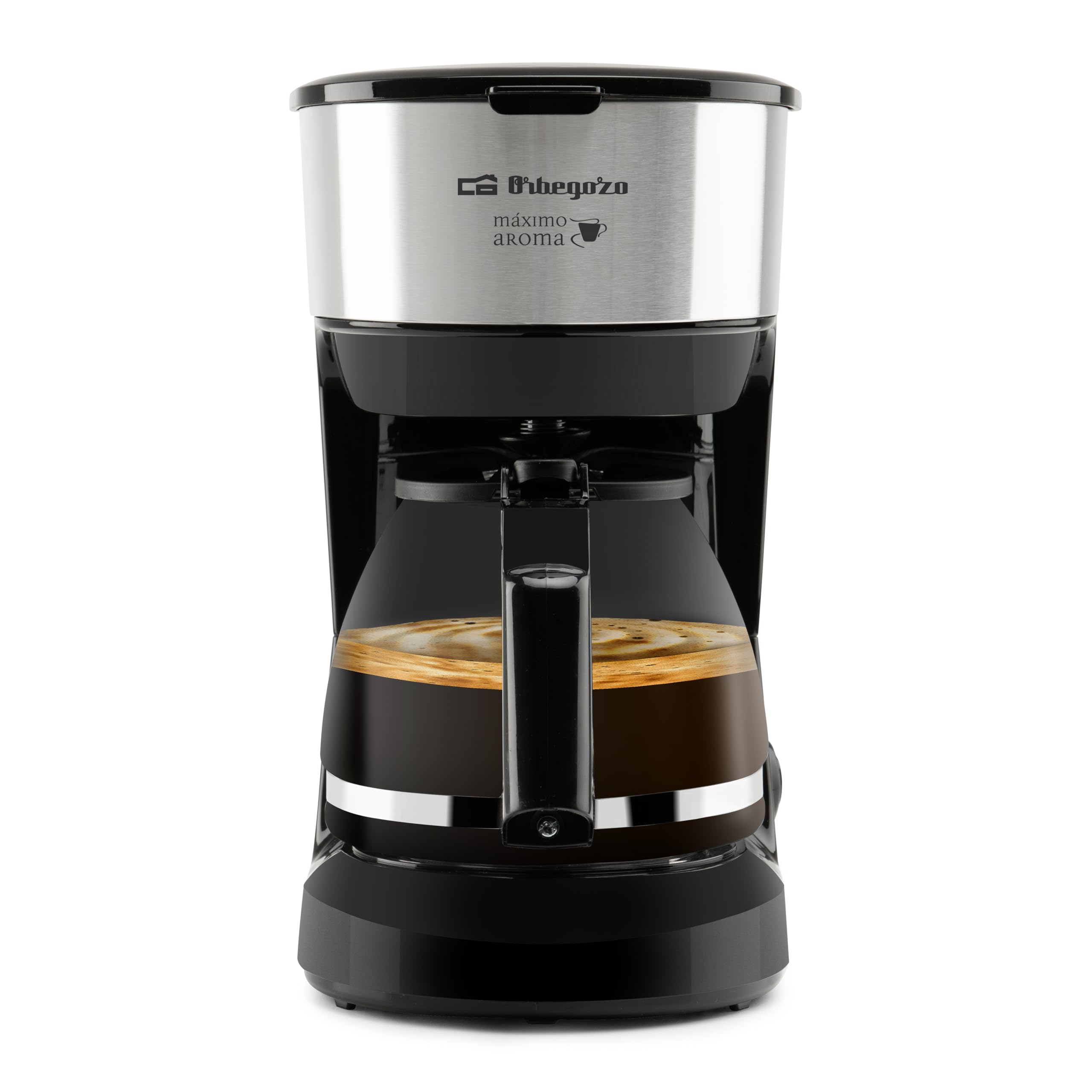 Orbegozo CG 4506 Cafetera de Goteo Automática con Detalles de Acero Inoxidable - 6 Tazas, Filtro Permanente, Antigoteo y Jarra Apta para Lavavajillas