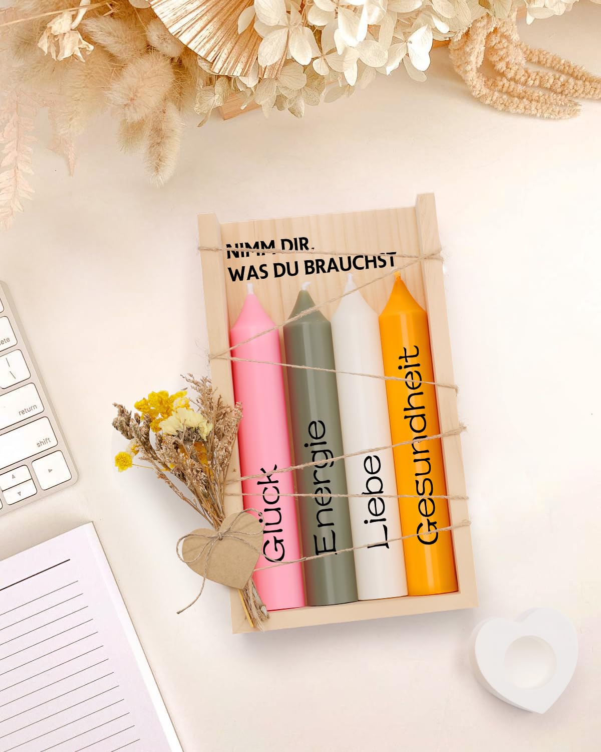 Geschenke für Frauen, Kerzen Geschenkset Freundin, Geburtstagsgeschenk für Frauen Beste Freundin Mama Schwester, Kleines Geschenk für Kollegin Oma zum Ruhestand Geburtstag Weihnachten