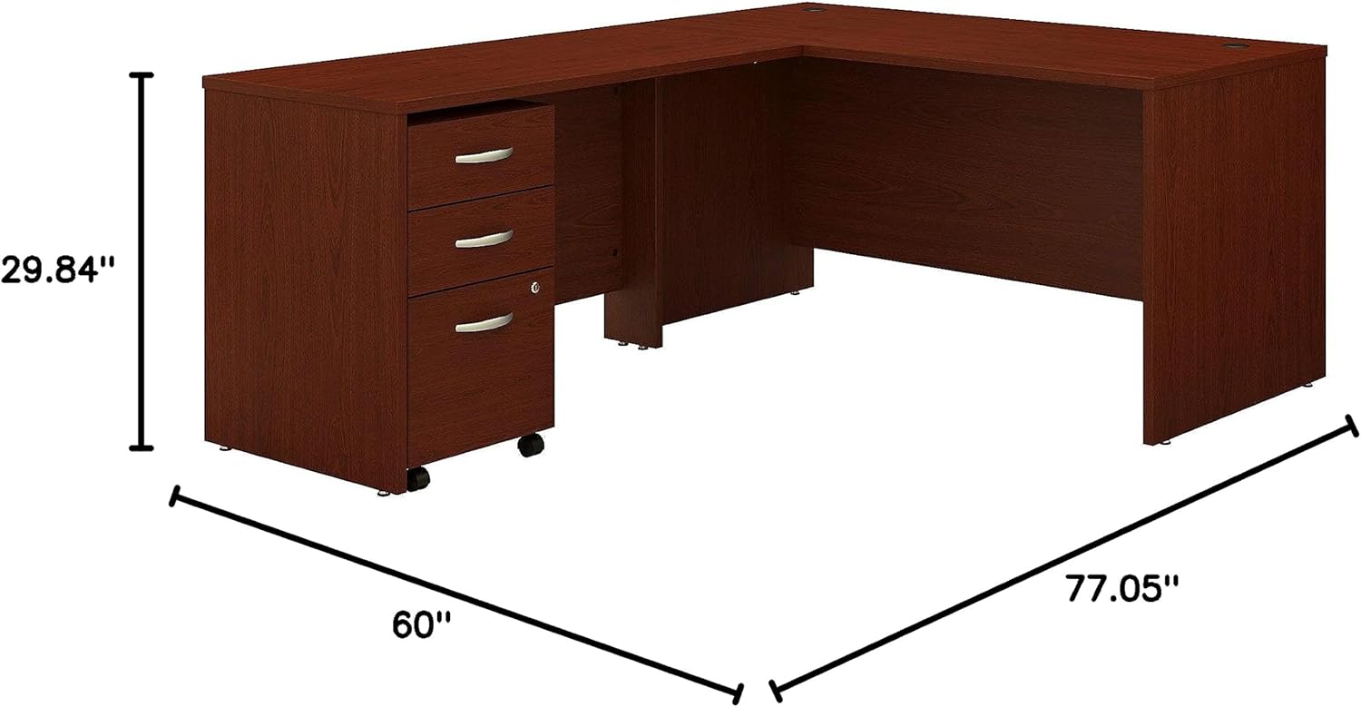 Dimensions of the Bush Business Furniture Series C L-Shaped Desk.
