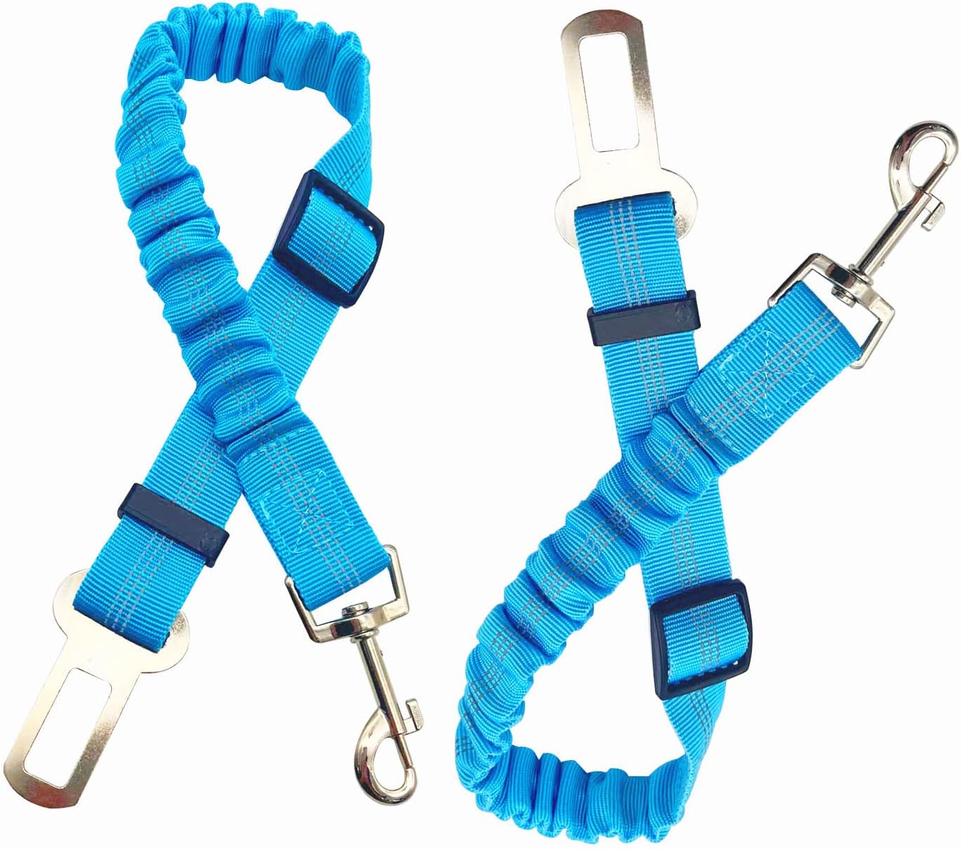 KAV Premium Car Seat Belt For Dogs Cats Pets, Adjustable Leads Harness For Cars Vehicle Swivel