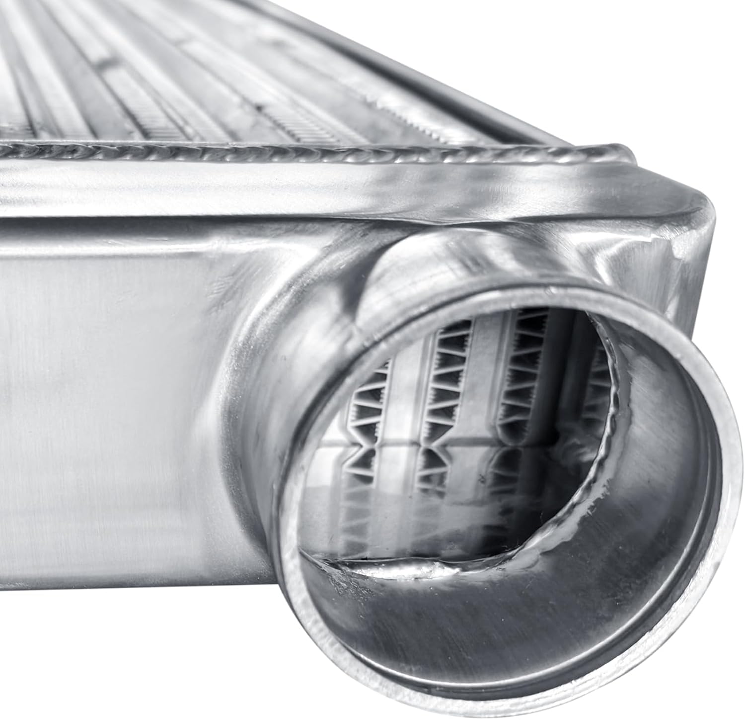 Universal Intercooler 31''x13''x3" Same Side Intercooler 3'' Inlet and Outlet Aluminum Turbo Intercooler Direct Replacement for Any Turbo Charger system