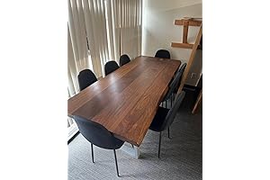 Elegant Black Walnut Live-Edge Dining Table for Sophisticated Gatherings