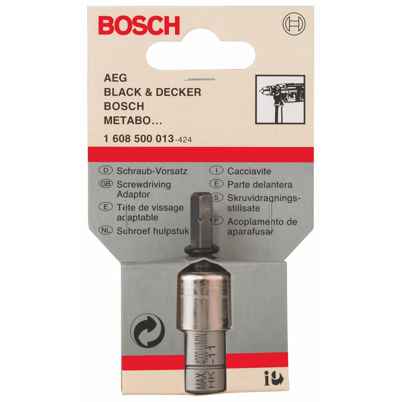Bosch 1 608 500 013 - Dispositivo de atornillar - 60 mm (pack de 1)