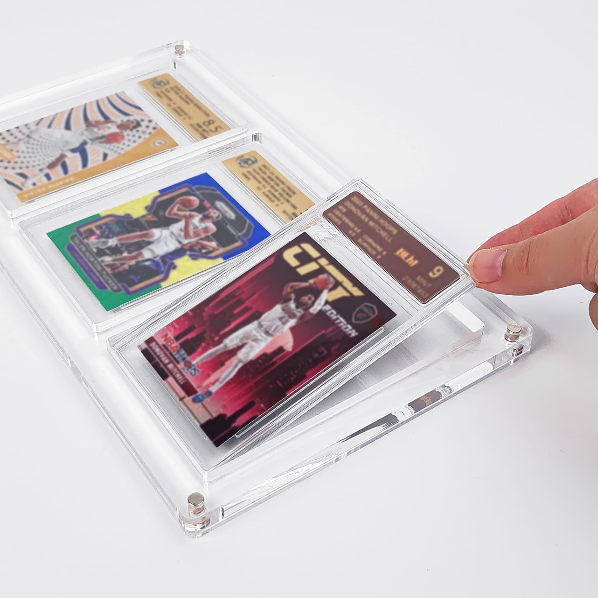Amazon.com - PSA 3 Graded Card Display Case with LED Lights - Magnetic  Acrylic Graded Slab Holder for Baseball/Pokmon Cards, 7-Color Light Base &  UV Protection
