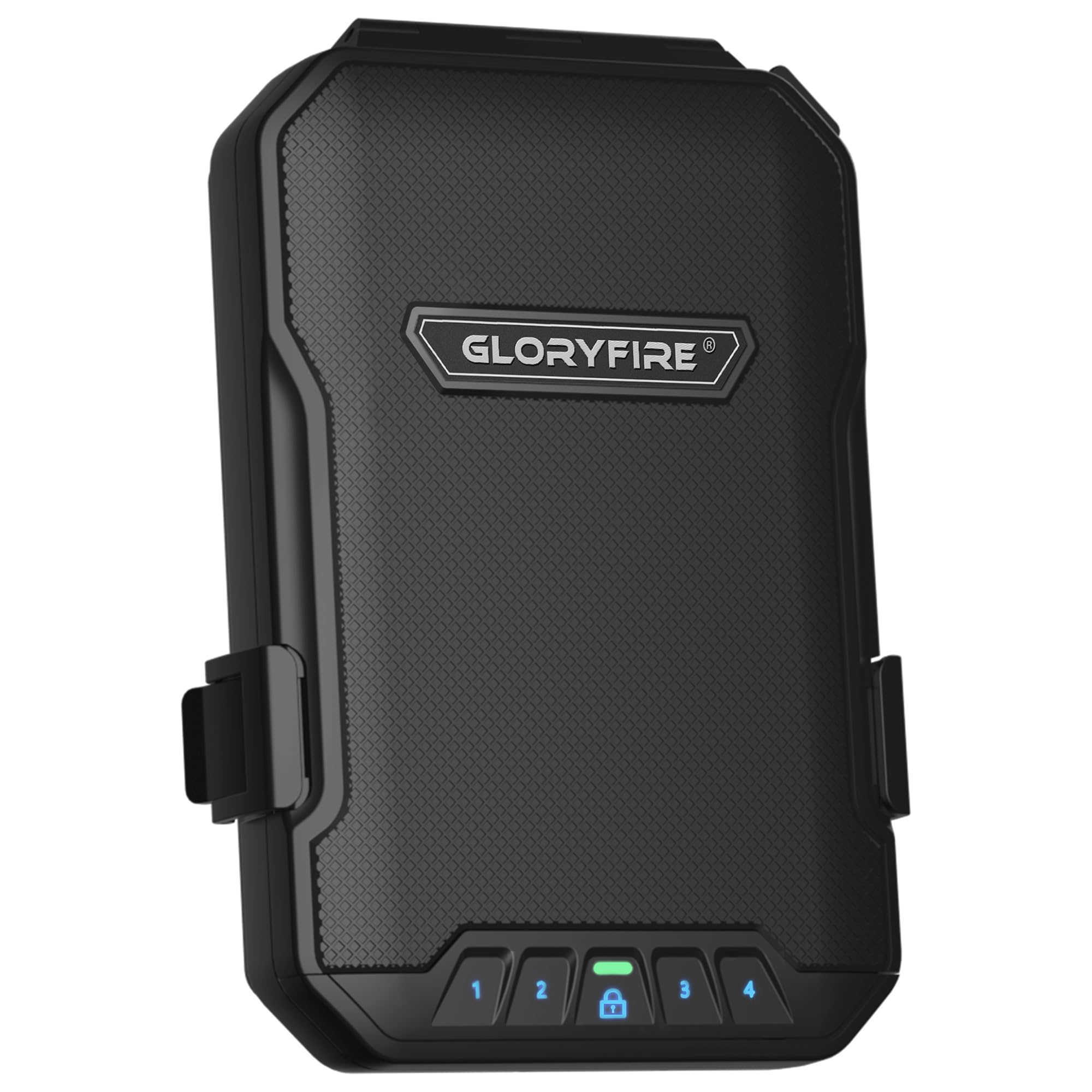 GLORYFIREGun Safe Pistol Safe, Waterproof Travel Case Quick Access Handgun Safe and Rugged Electronic Gun Lock Box for Car, Truck, Desk, Bedside