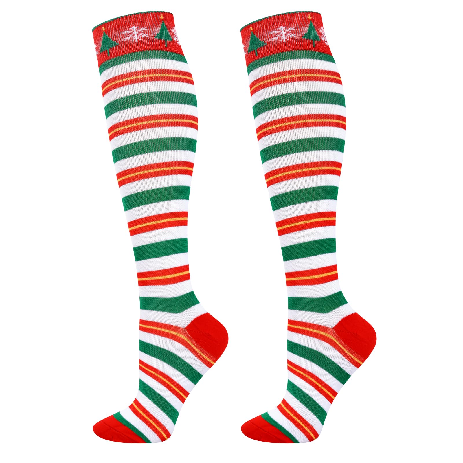 Junely Compression Socks for Women Knee High Stockings for Running Athletic Nurses Work Support Travel Flight Sports Gifts