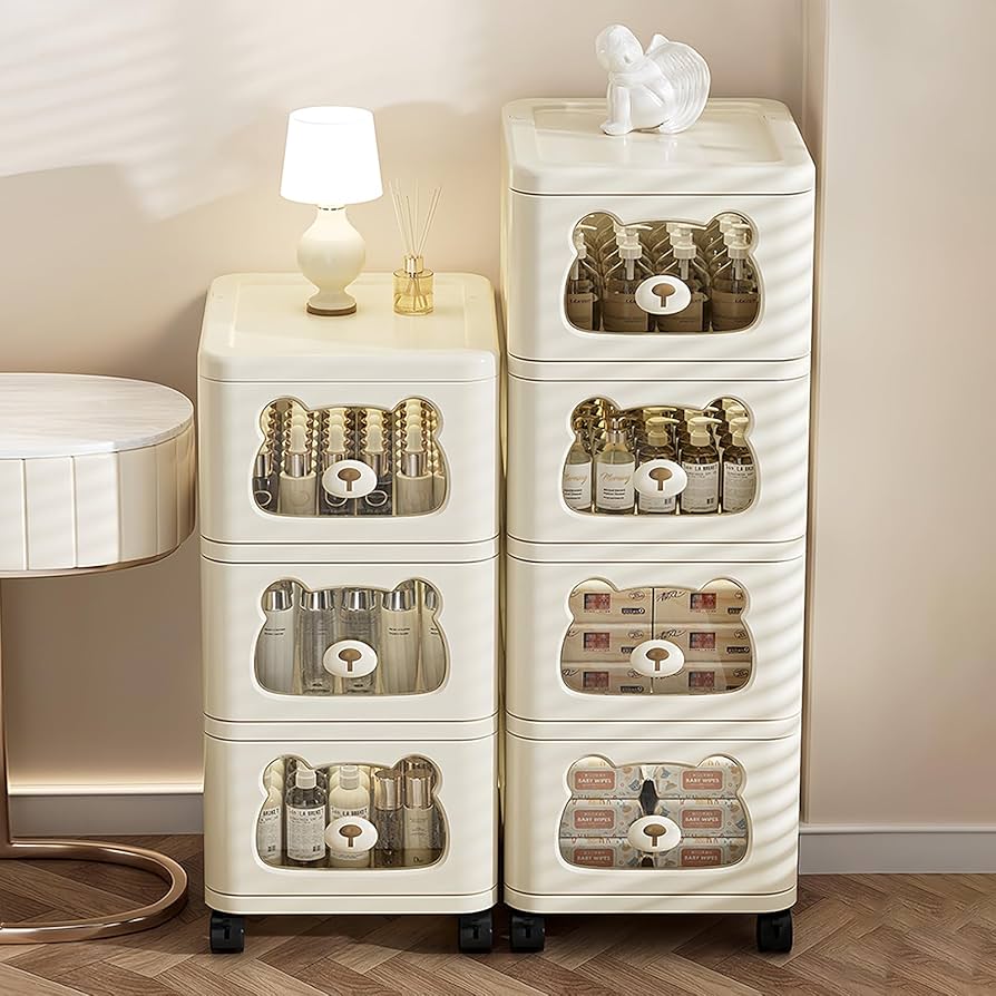 クマ顔デザイン4段収納ボックス 2025 家具・インテリア クマ顔デザイン4段収納ボックス