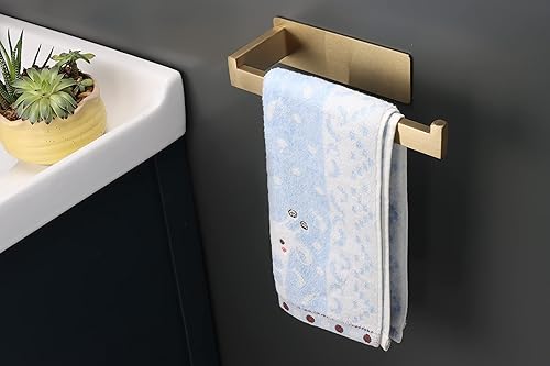 Miniatura 30 de Toallero de mano, fuerte anillo autoadhesivo para toalla de mano, barra de toalla de mano gruesa de acero inoxidable SUS304, sin perforación, Níquel