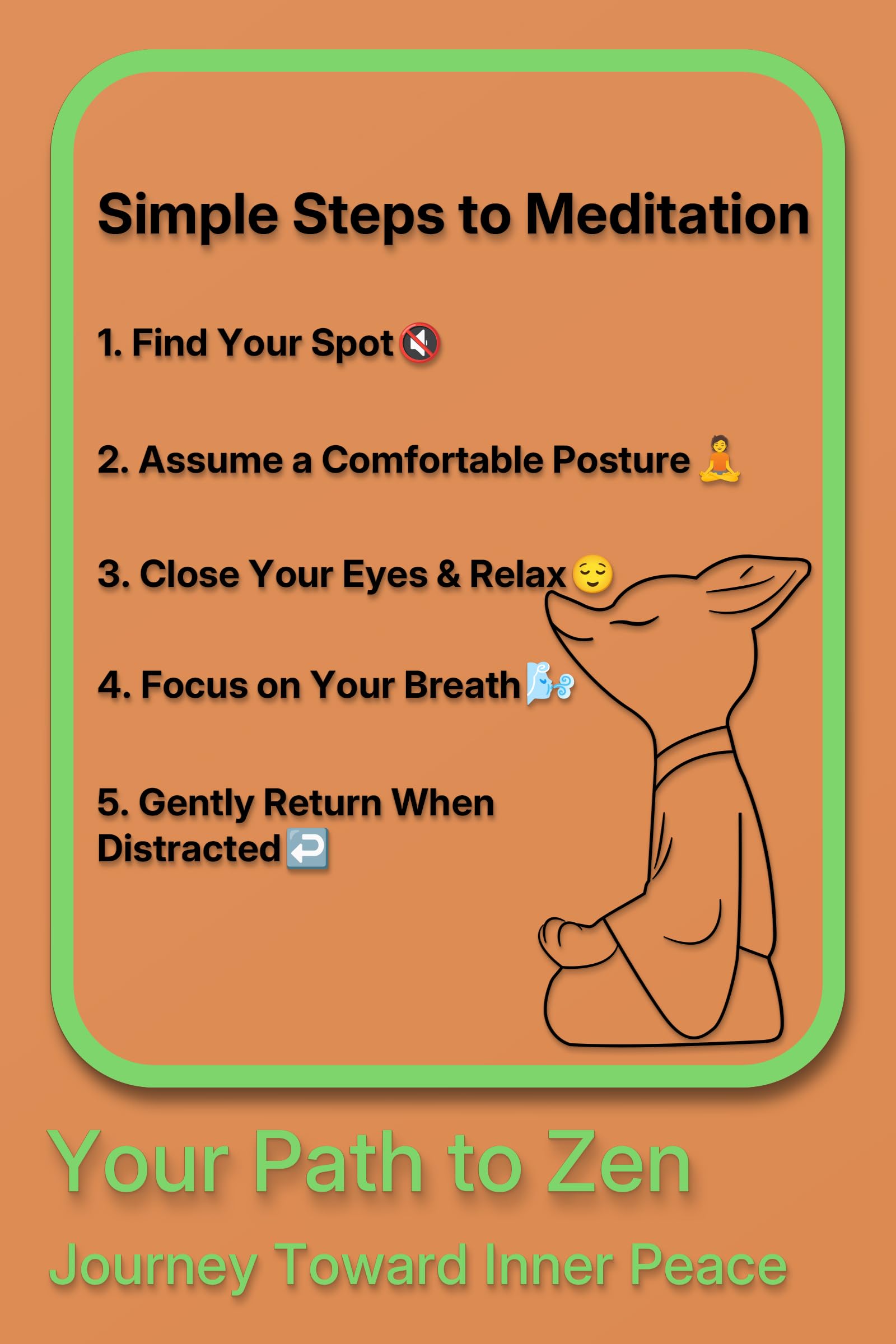 Zen Fox Figurine, Meditating Fox Buddha Statue for Home Decor, Living Room, Yoga & Meditation Accent, Shelf, Table, Desk Decor, Outdoor Garden Decor, Gifts for Women