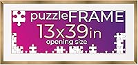 Vista 14 de Poster Palooza Kit de marco para rompecabezas de 18 x 24 pulgadas, incluye hojas de pegamento para rompecabezas, marco de madera de bronce