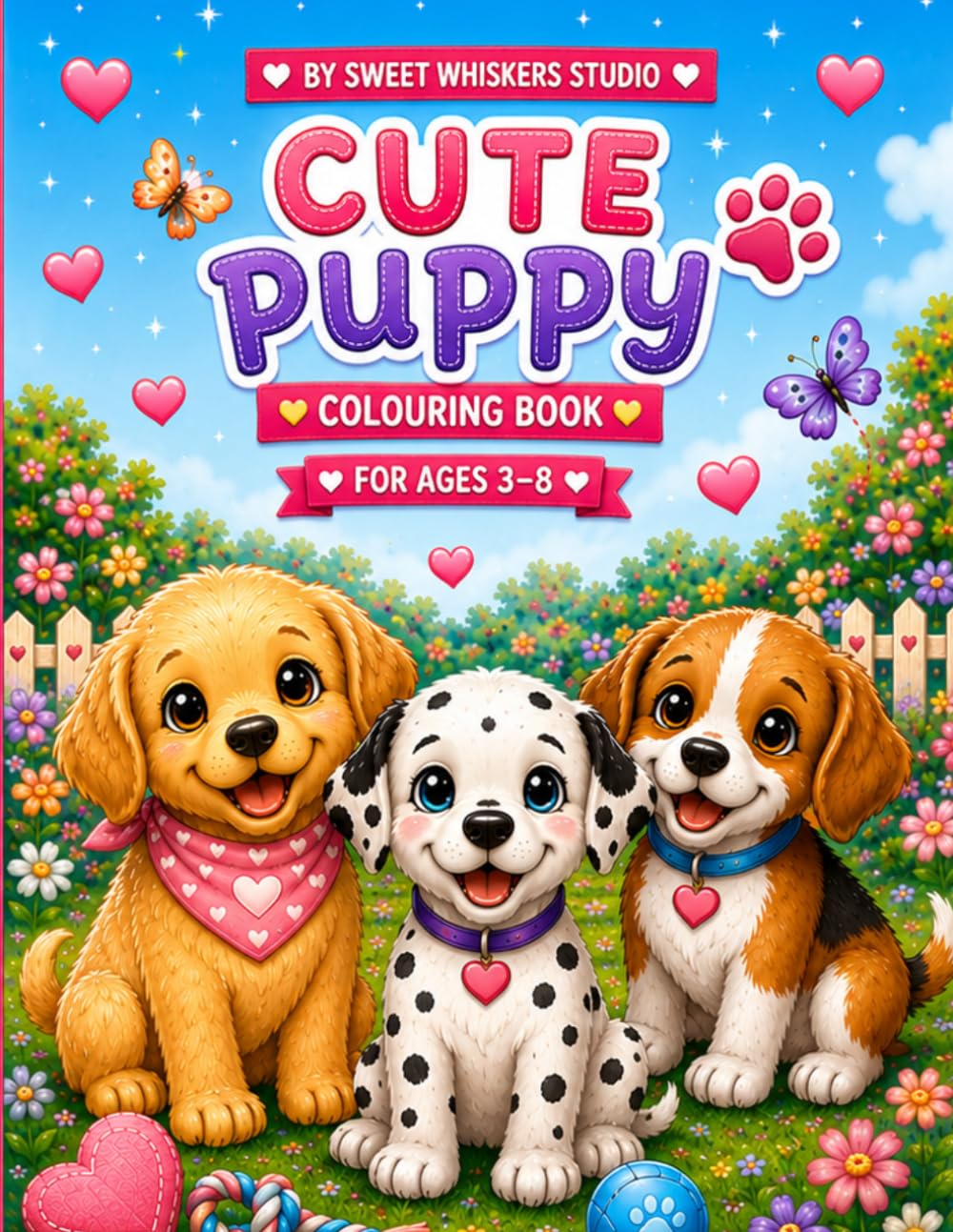 Cute Puppy Colouring Book
