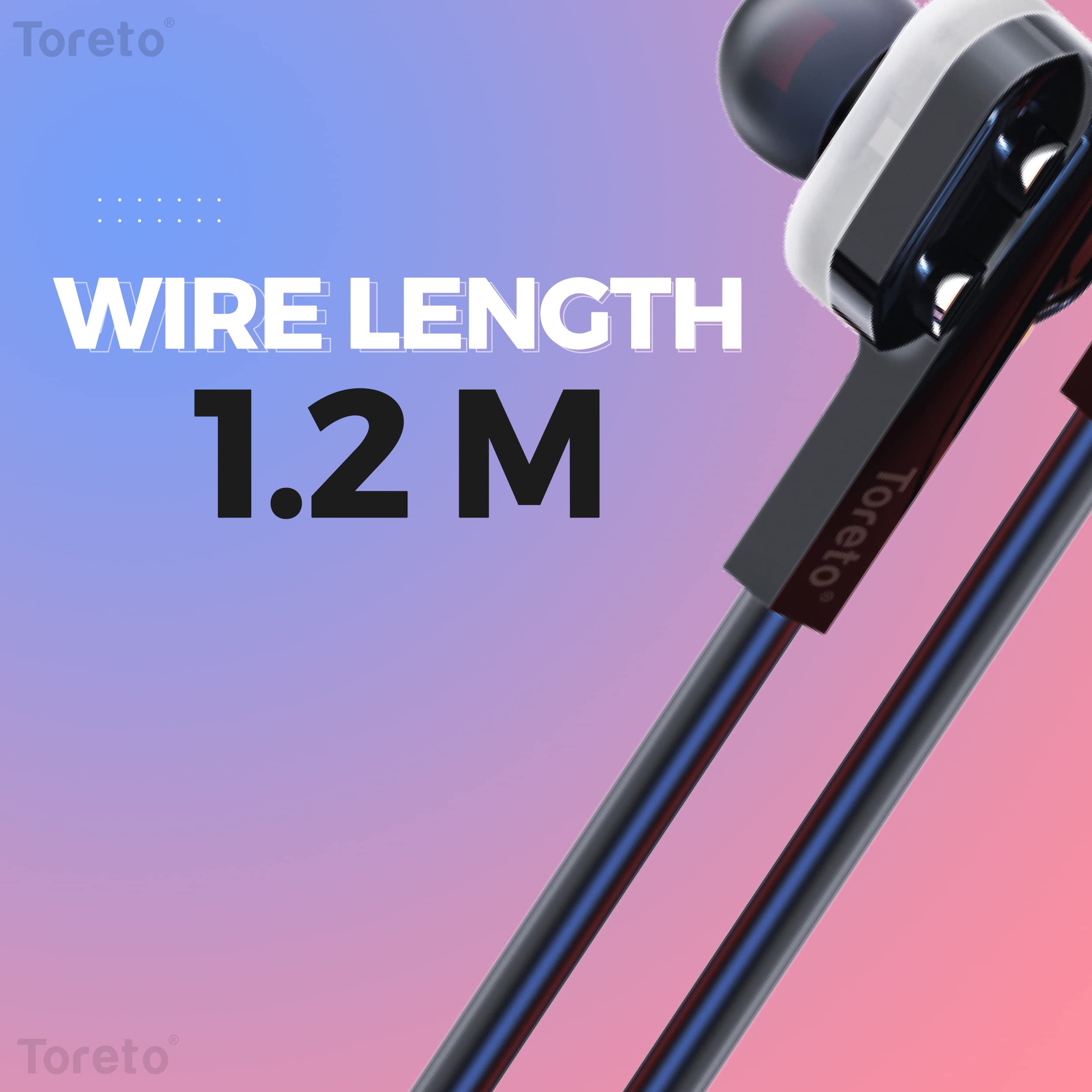 Toreto TOR-296 Tor-Fling Dual Driver, in-Ear Wired Headphones with