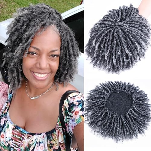 Peluca de cabello corto de 6 pulgadas con clips, trenzas sintéticas de media peluca, rastas sintéticas, pelucas afro para mujeres y hombres negros