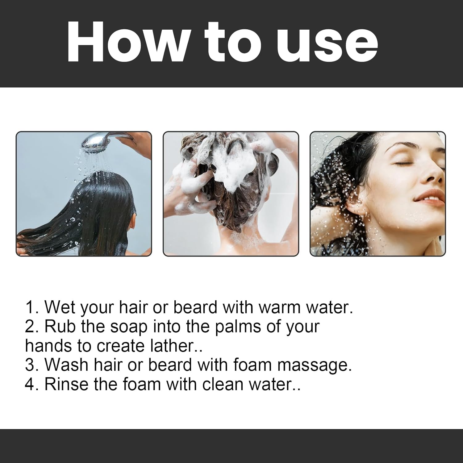 Gray Hair Reverse Bar Soap, Natural Melanin Gray Hair Reverse Bar Shampoo for Women and Men, Deep Scalp Cleansing & Strengthening, Hair Darken Bars with Ginseng & Black Sesame (3pc)