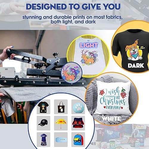 Miniatura 4 de Película de transferencia DTF de alta calidad de 11.75 x 16.5 pulgadas, A3 para pelar en calientefrío, 400 hojas de papel de transferencia de calor