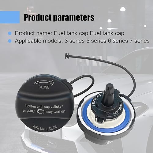 Miniatura 5 de 1 funda para tanque de combustible para automóvil, tapa de gasolina, tapa interior del tanque de combustible, repuesto #16117222391, compatible con