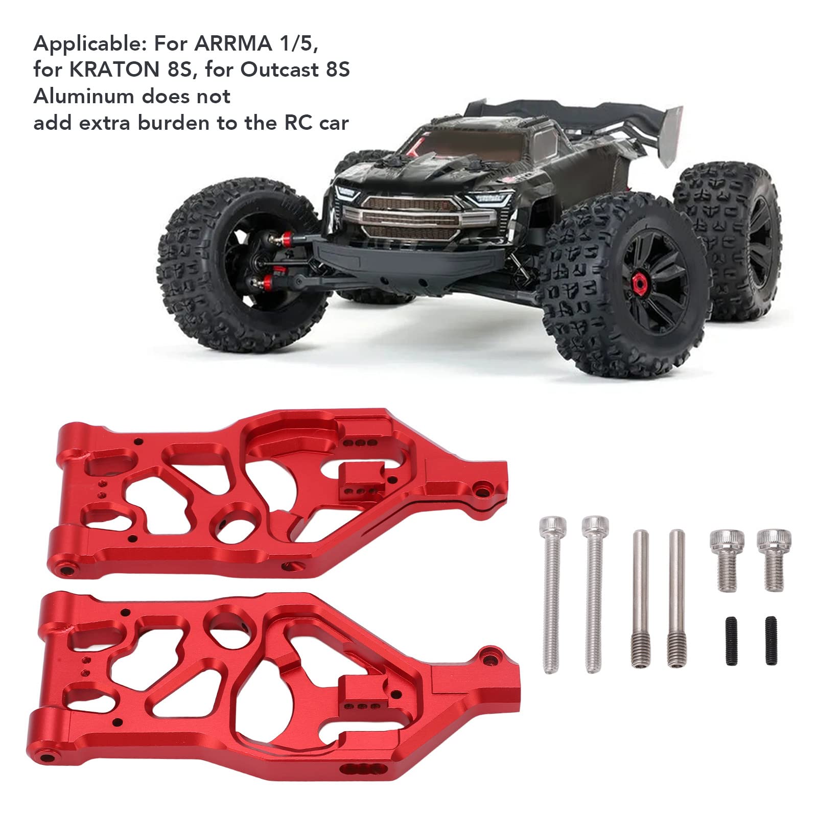 Przednie wahacze RC ze stopu aluminium poprawiające osiągi samochodu dla 1/5 (Czerwony)