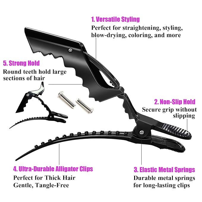 30 Pinzas de Cocodrilo para Peinar y Estilizar cabello miniatura 2