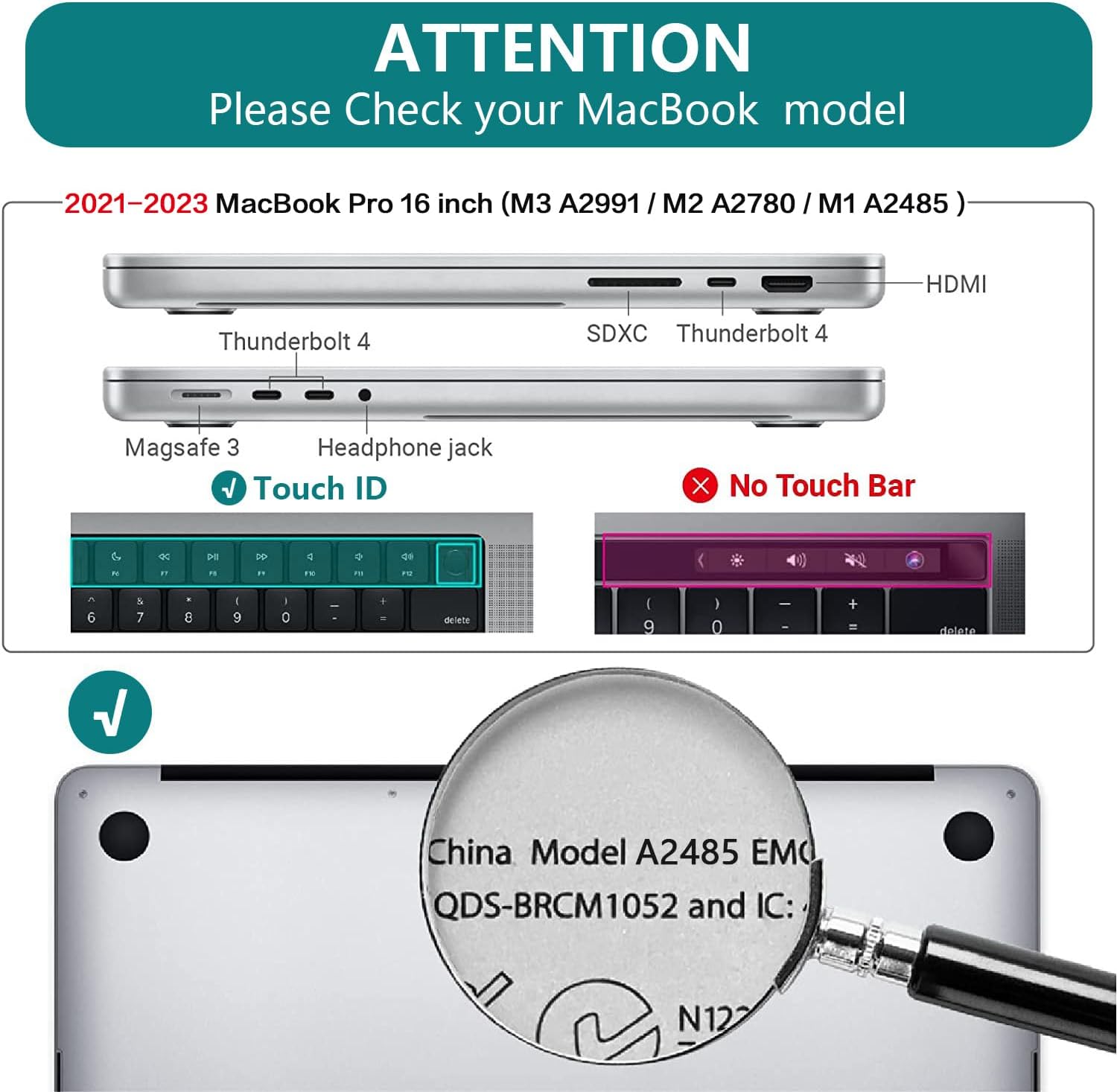 CISSOOK Compatible with MacBook Pro 16 Inch Case 2023 2021 Release M3 A2991 A2780 M2 A2485 M1, Hard Shell Case Matte White Cover with Keyboard Cover for MacBook Pro 16.2" 2021-2023 with Touch ID