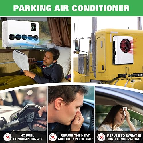 Miniatura 5 de RV65F Aire acondicionado eléctrico universal de 12V DC, vehículo de ingeniería de excavadora de camión de RV, vehículo agrícola, autobús, furgoneta