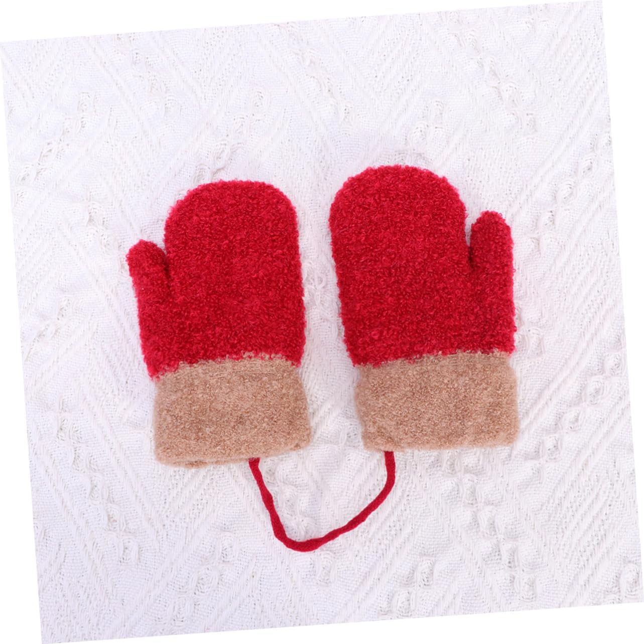 Uniquely Designed Christmas Mittens for Girls Warm Winter Gloves Elk Motif 2-5 Years