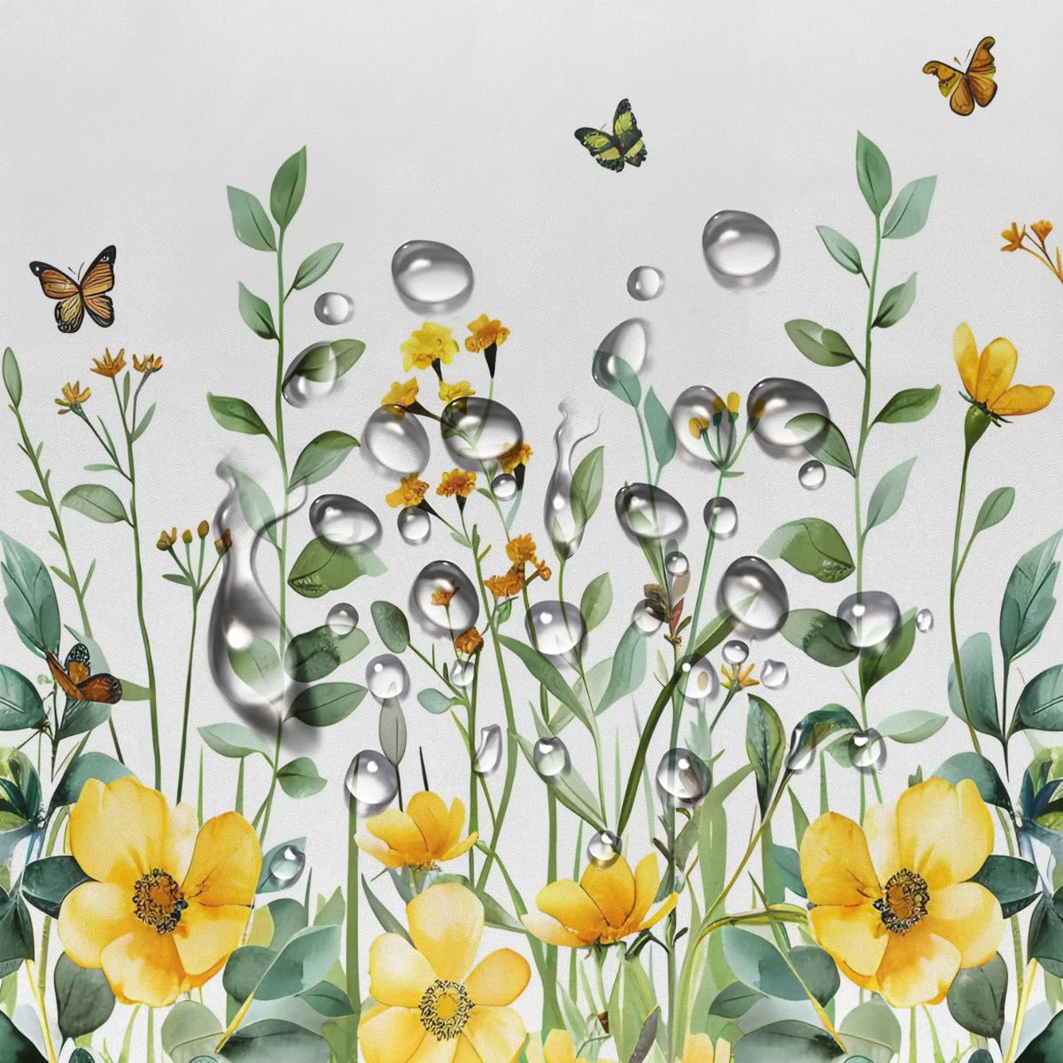 Mabor Tovaglia Da Tavolo Con Fiori Selvatici Primaverili 183x33 Cm - Runner Lavabile In Lino Per Interni/Esterni