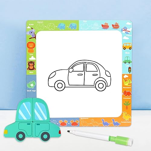 Miniatura 2 de Wooden Puzzles for Toddlers 1-3, Educational Preschool Puzzle Toy, Each Set of Jigsaw Puzzles Contains 4 Patterns, Backside Can be Used as a Drawing