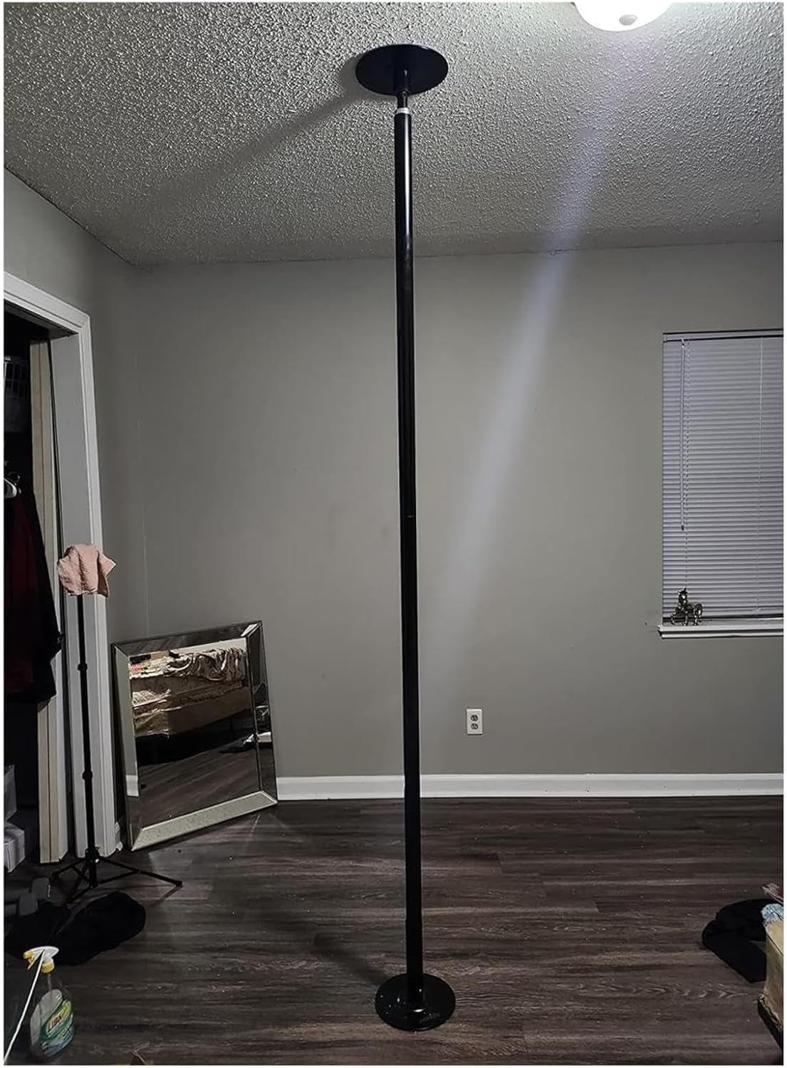 Dance Pole Permanent Ceiling Mount Commercial Fitness Stripper Pole，Adjustable Professional Dance Pole Kit - Spinning & Static Modes for Home Fitness, Parties, and Dance Practice - Durable,
