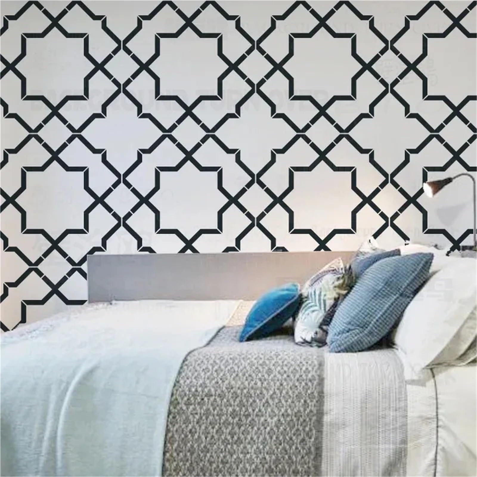 modello di parete per la pittura, Stencil da muro for pitturare decorazioni, mobili, pavimenti, dimensioni multiple(M 40cmX40cm - A)