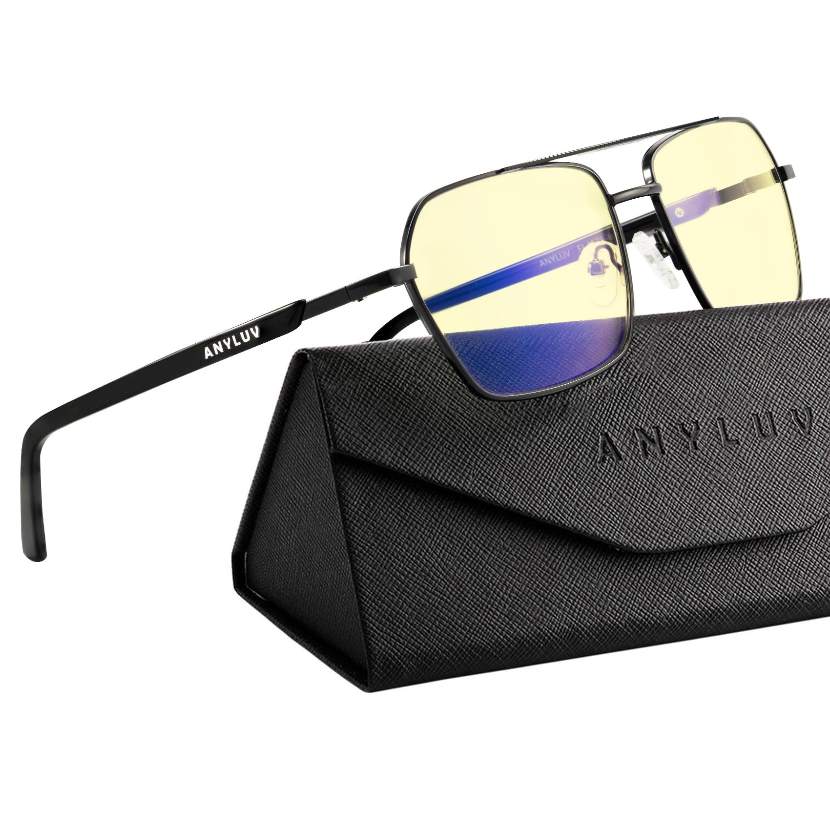 ANYLUV AL-MG Blue light glasses + Metal Blue Light Glasses Computer Screen Blocker
