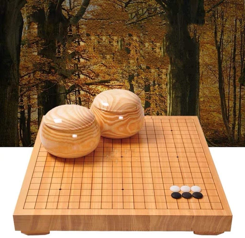 Go Game Board Go Set Chinese Weiqi for Two Players Strategy Board Game 19 X 19 Go Set Include Bowls