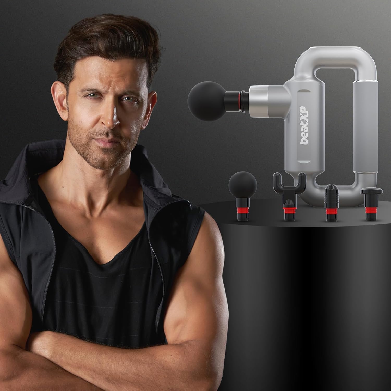 Beatxp Bolt Plus Massage Gun | Body Massage | Touch Display - 8 mm deep collision for full body with 4 attachments to a muscle massage gun and 1 year warranty (silver) Beatxp Bolt Plus Massage Gun | Body Massage | Touch Display - 8 mm deep collision for full body with 4 attachments to a muscle massage gun and 1 year warranty (silver)